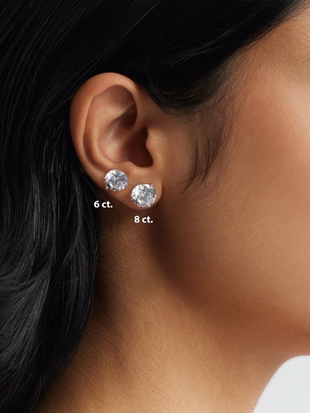 NORDSTROM Cubic Zirconia Earrings - 6ct. - Picture 7 of 9